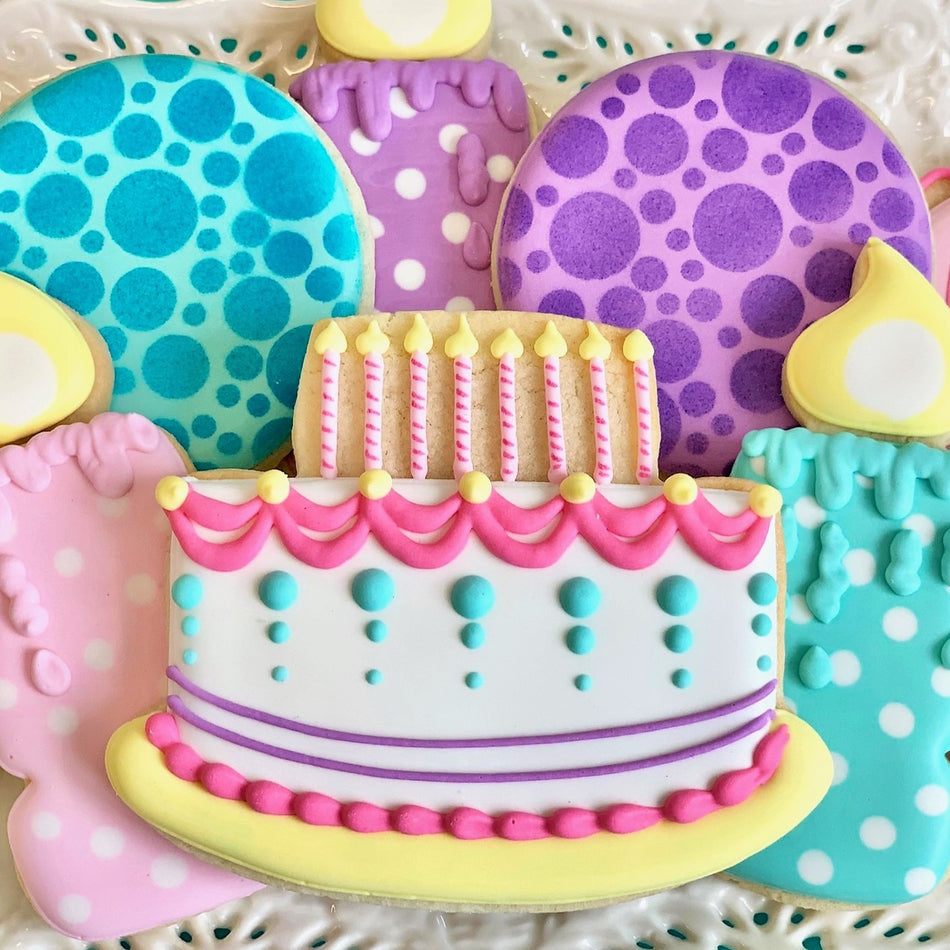 Cake with Candles Cookie Cutter by The Flour Box