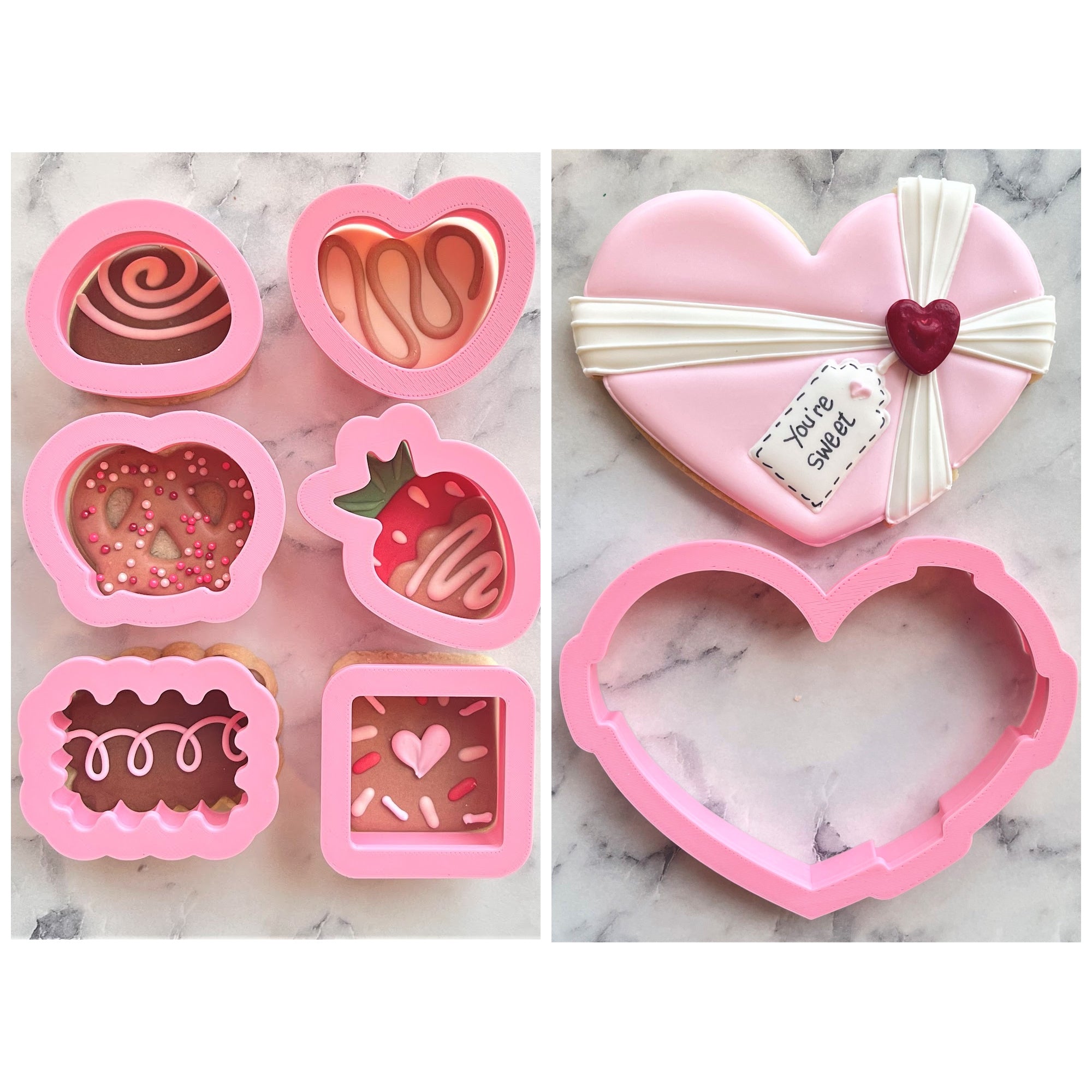 Chocolate Heart Box Cookie Cutter Set