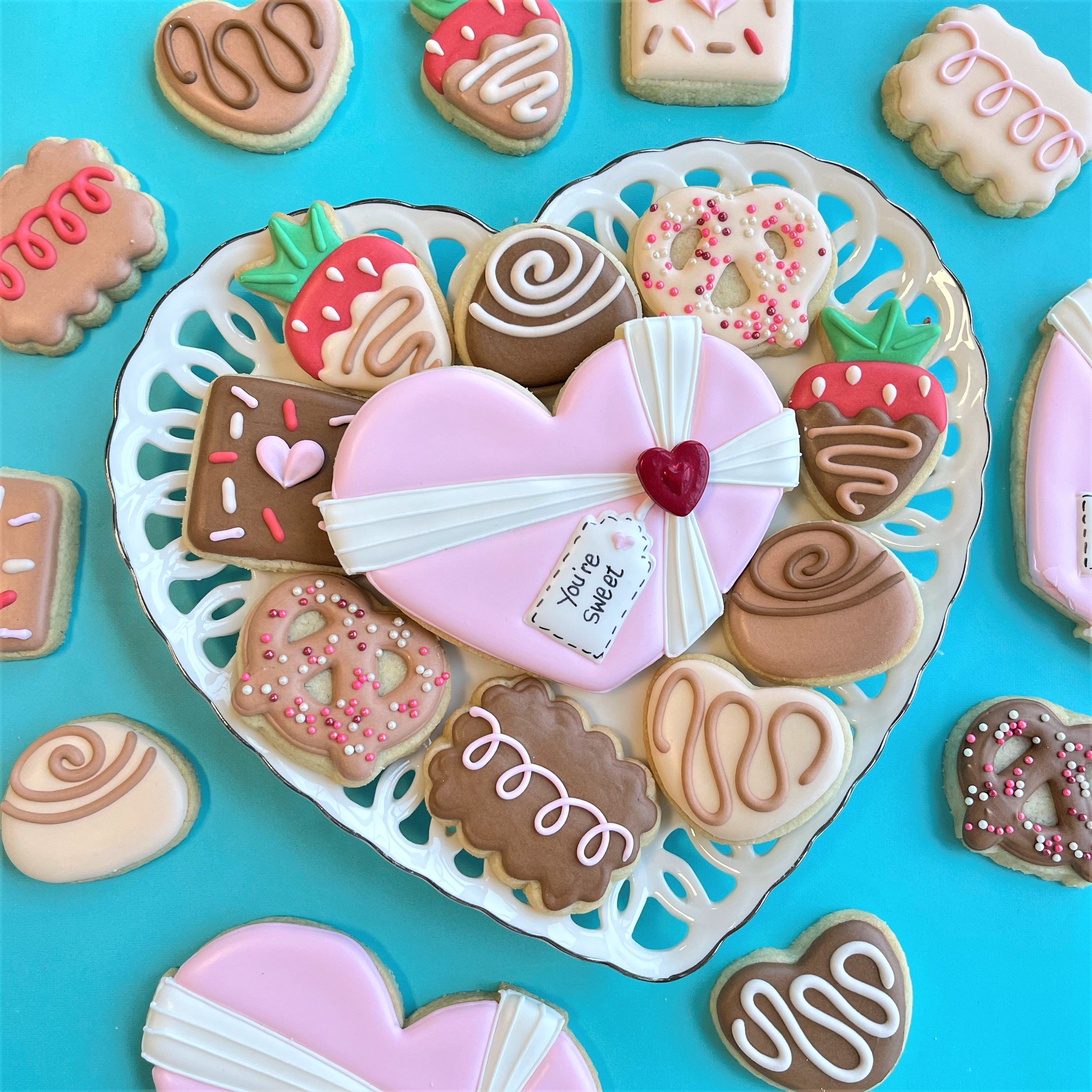 Chocolate Heart Box Cookie Cutter Set