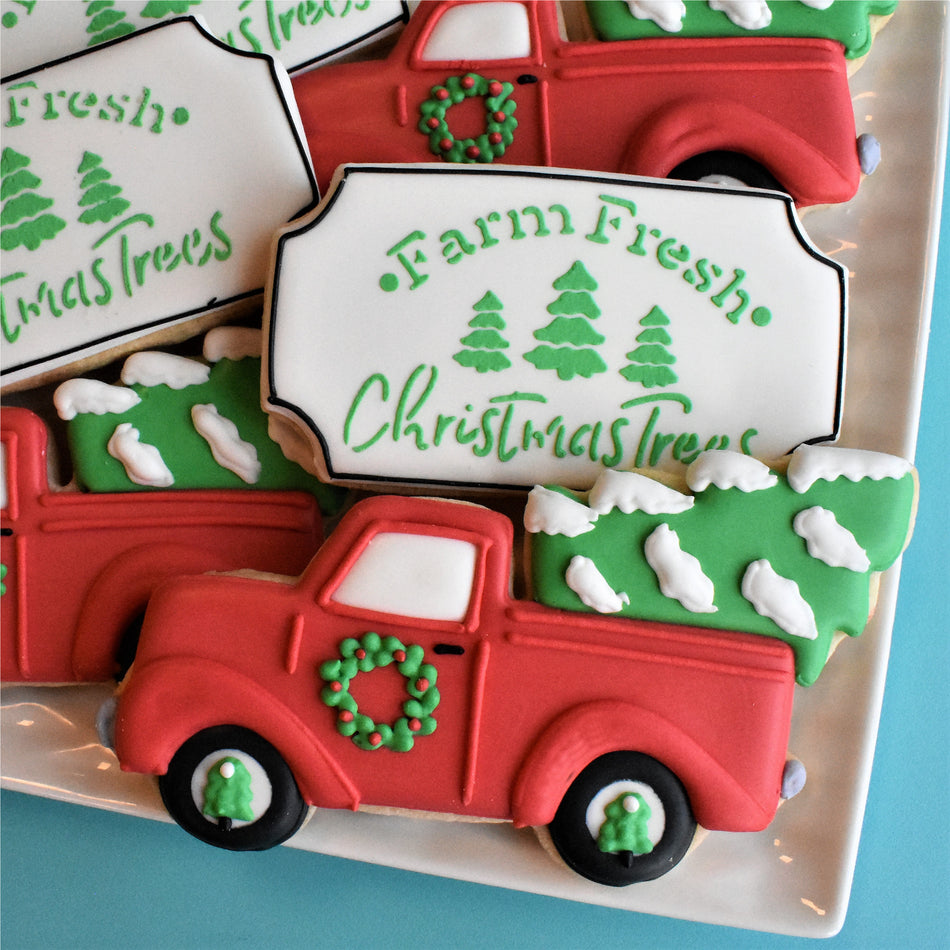 Christmas Truck with Tree Cookie Cutter