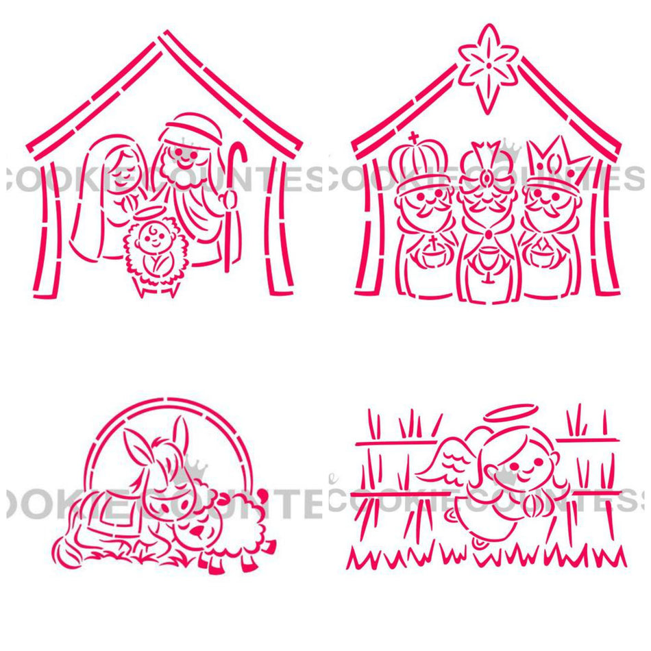 Christmas Manger 4pc PYO Stencil Set