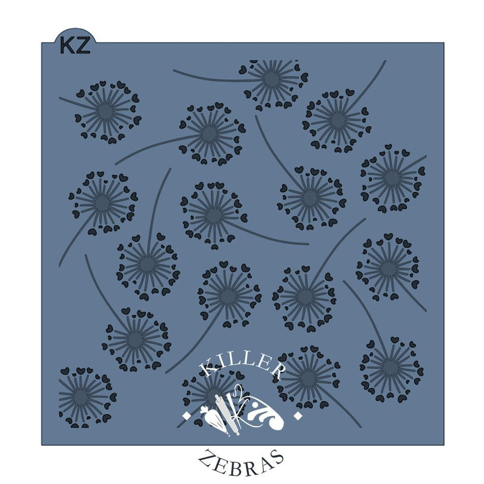 Dandelion Love KZ Stencil