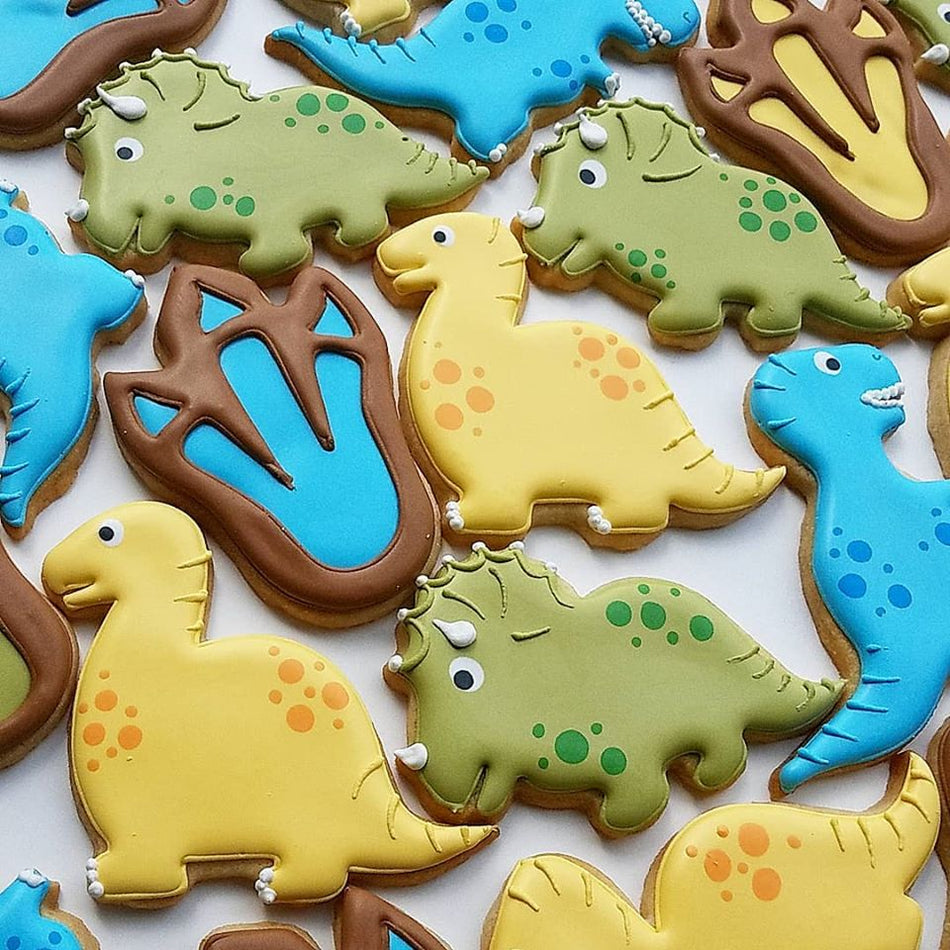 Baby Dinosaur 4 pc Colored R&M Cookie Cutter Set