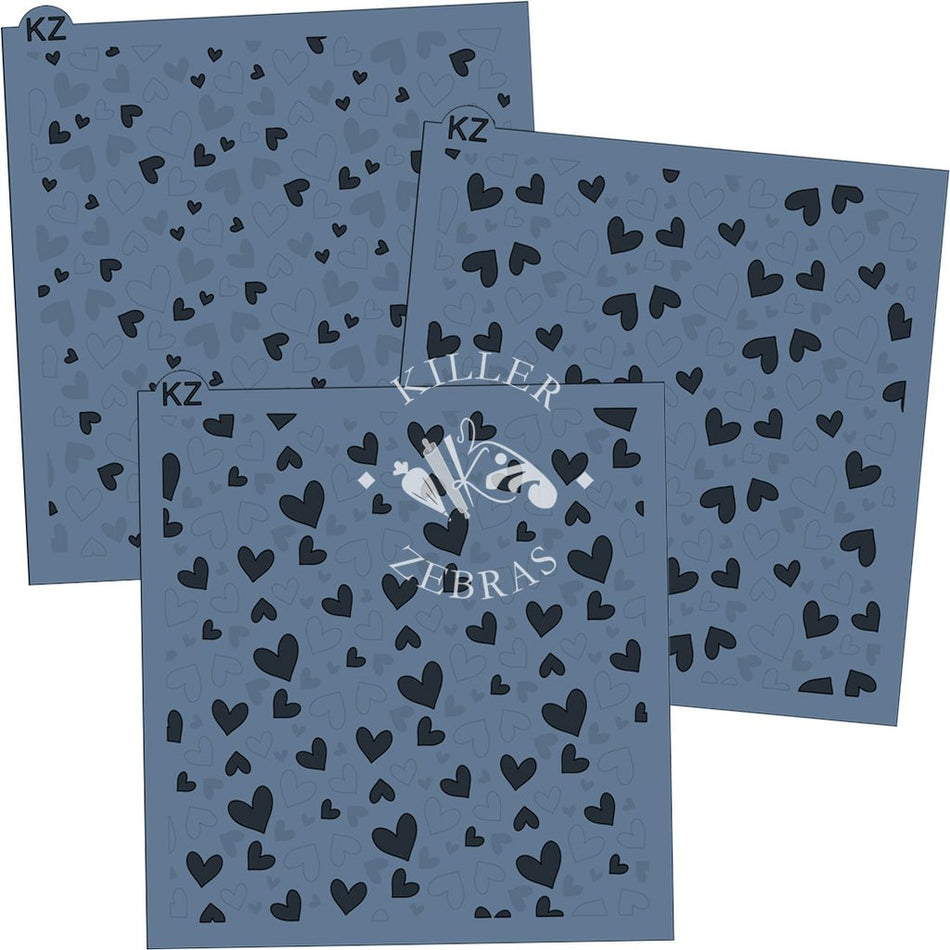 Falling in Love 3pc KZ Stencil