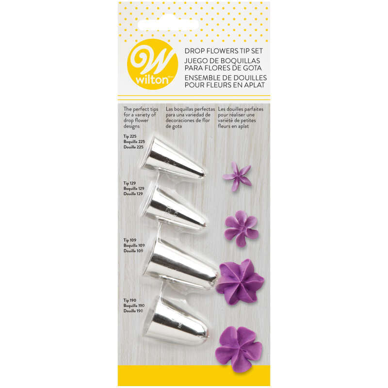 Wilton 4pc Drop Flower Tip Set