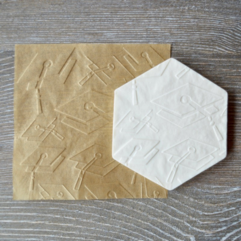 Graduation Caps 3D Parchment Texture Sheets by Intricut Edibles