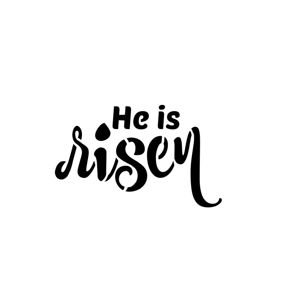 He is Risen Plaque Cookie Cutter with Stencil ONLY