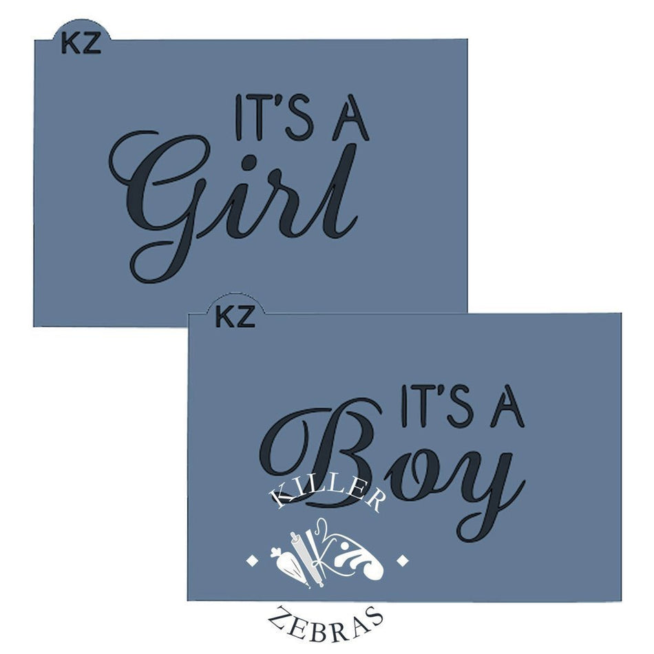 It's a Girl/Boy KZ Stencil Stencil Set
