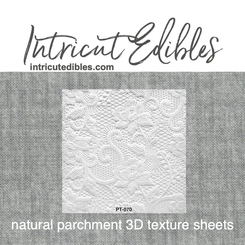 Lace 3D Parchment Texture Sheets by Intricut Edibles