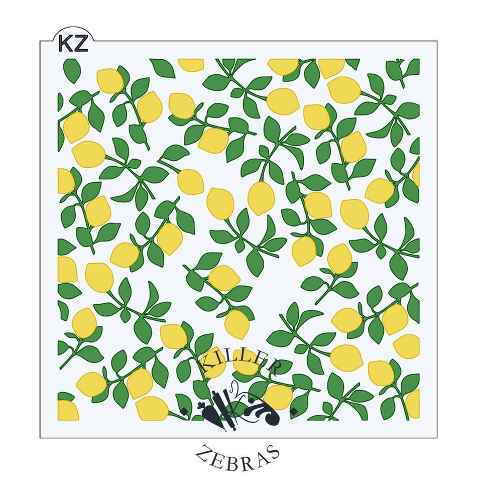 Lemon Branches 2 pc KZ Stencil