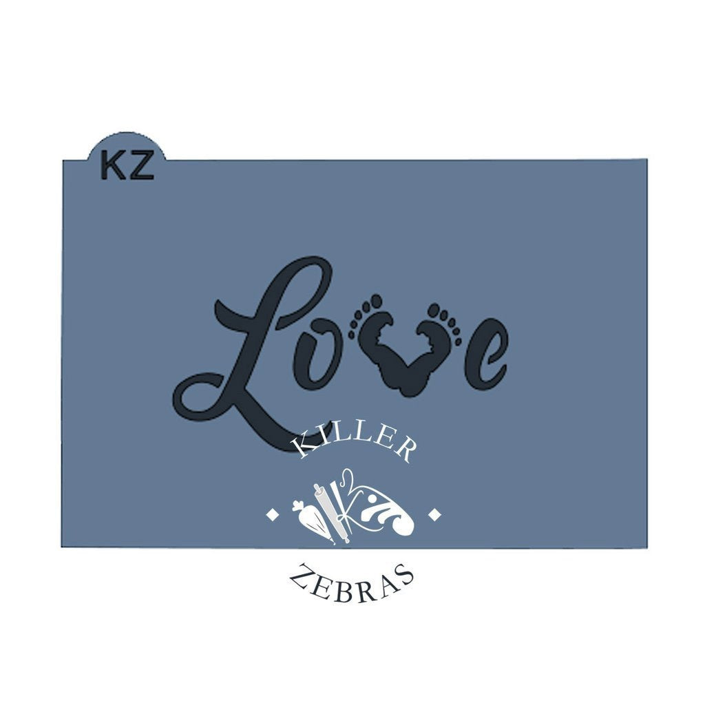 Love Footprints KZ Stencil