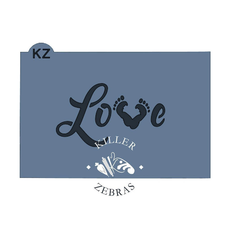 Love Footprints KZ Stencil