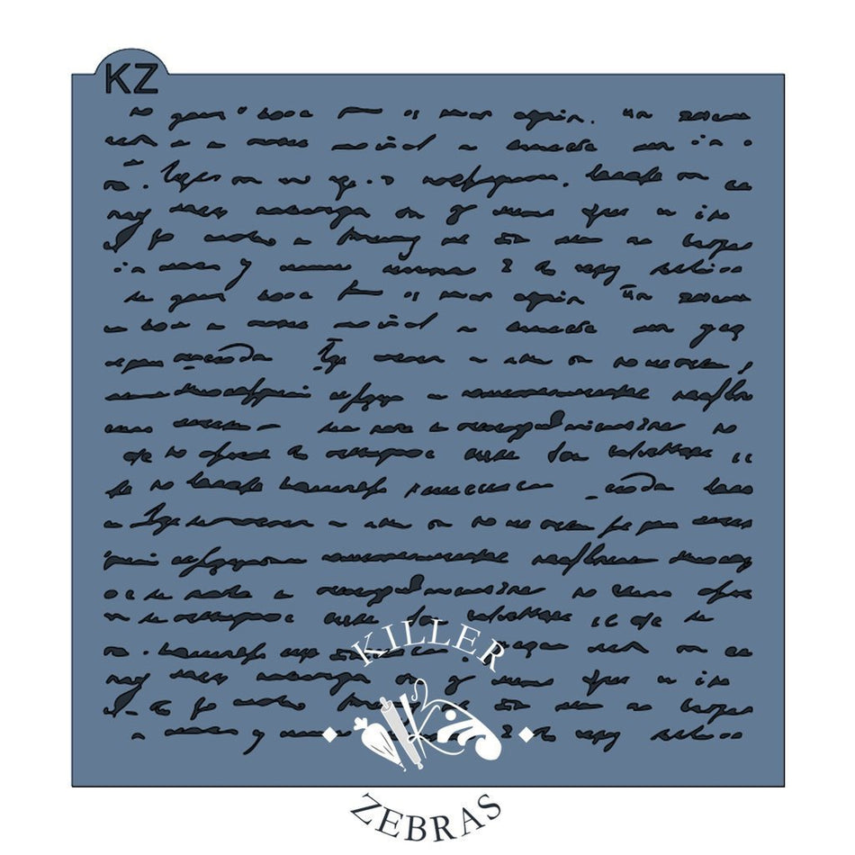 Vintage Love Note KZ Stencil