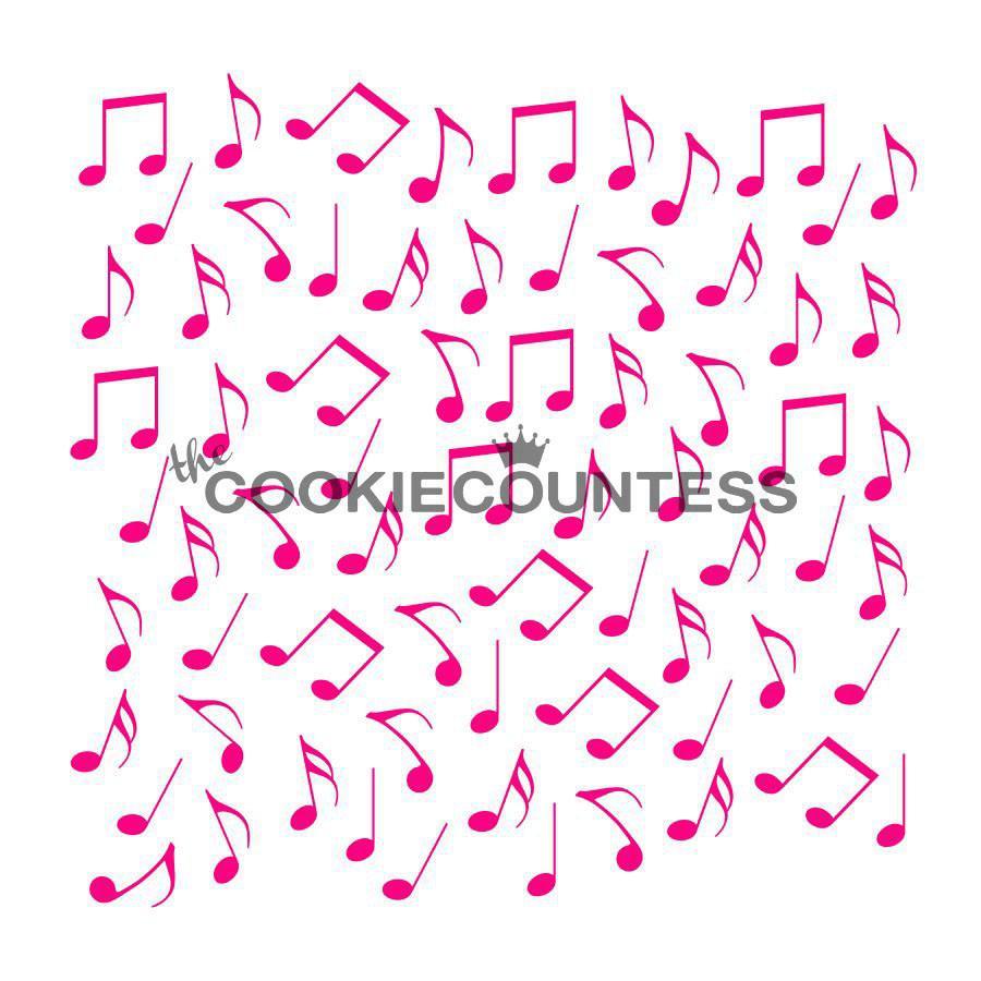 Music Notes Stencil The Flour Box