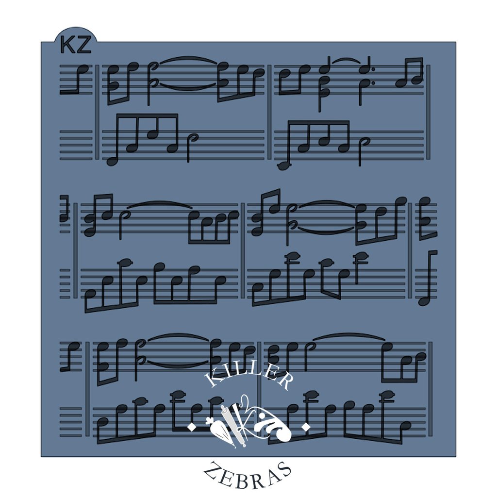Music Sheet 2pc KZ Stencil Set