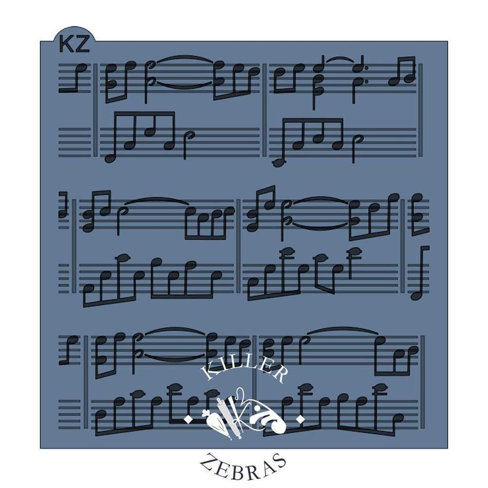 Music Sheet 2pc KZ Stencil Set