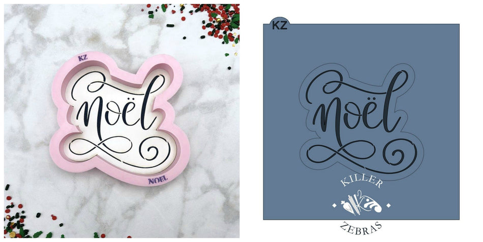 Noel KZ Cookie Cutter and Stencil SET