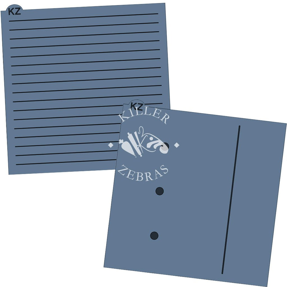 Notebook Paper 2pc KZ Stencil Set