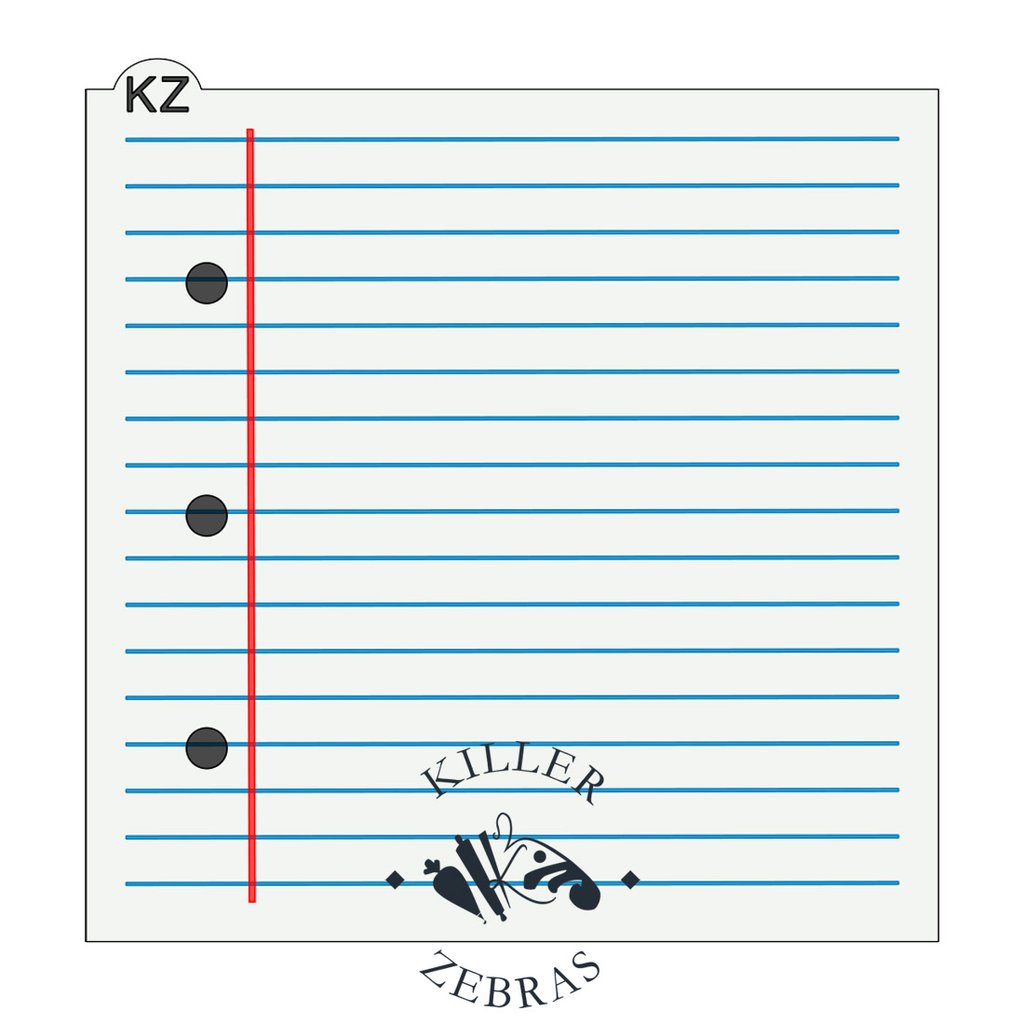 Notebook Paper 2pc KZ Stencil Set