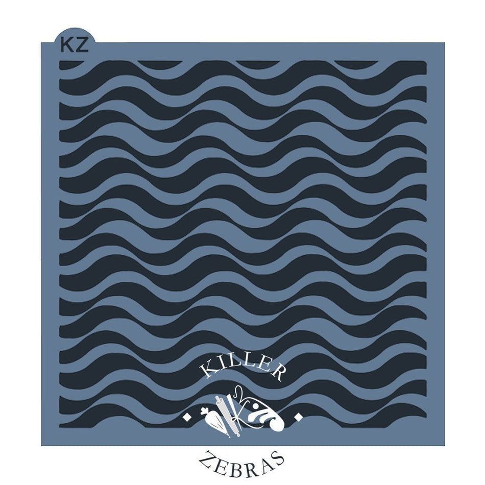 Ocean Waves KZ Stencil