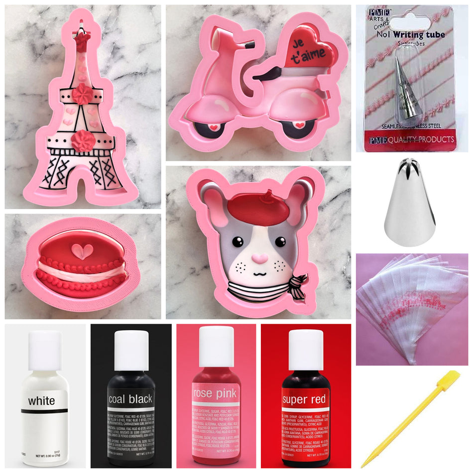 Paris Valentine Cookie Decorating Kit