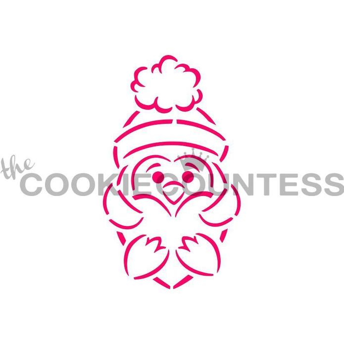 Penguin with Heart PYO Stencil