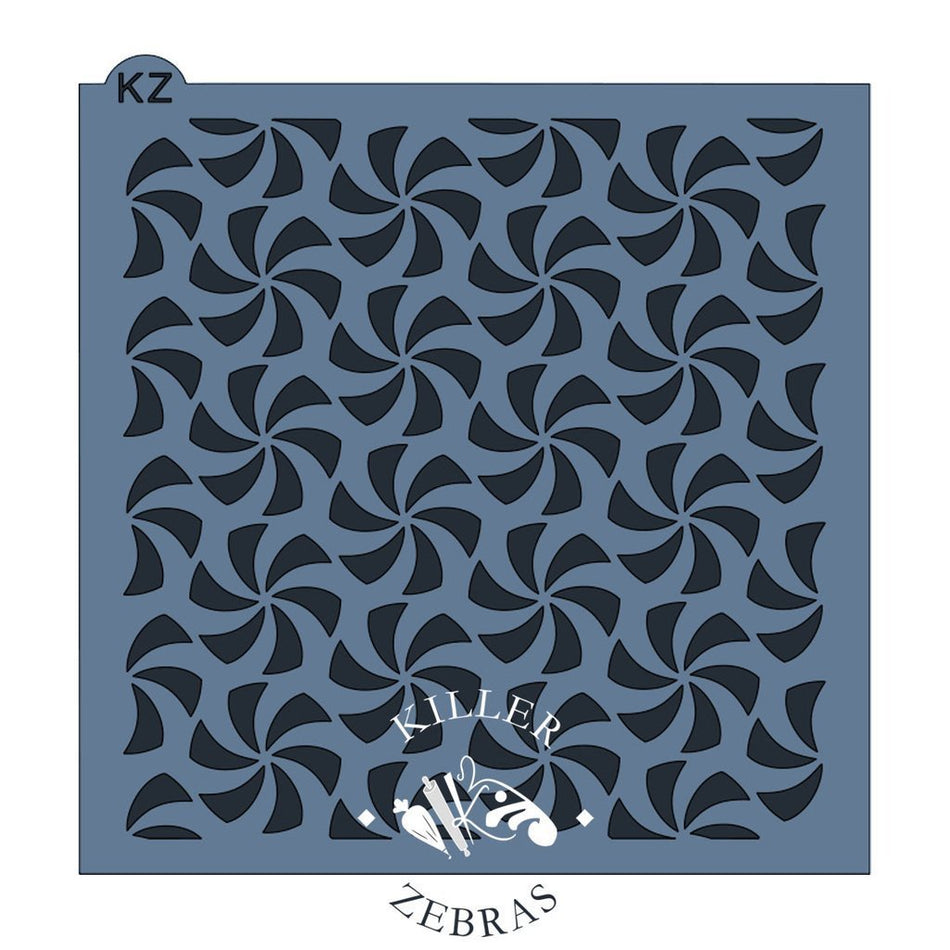 Peppermint Swirls KZ Stencil