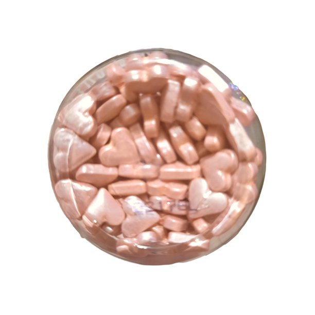 Sparkle Pink Heart Sprinkle Small Jar