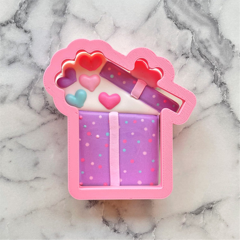 Gift with Hearts Cookie Cutter