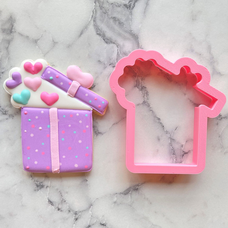 Gift with Hearts Cookie Cutter