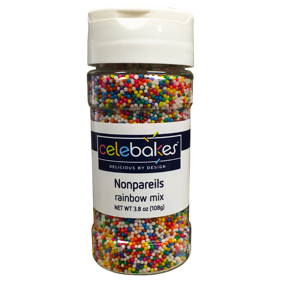 Rainbow Mix Nonpareils Sprinkle Jar
