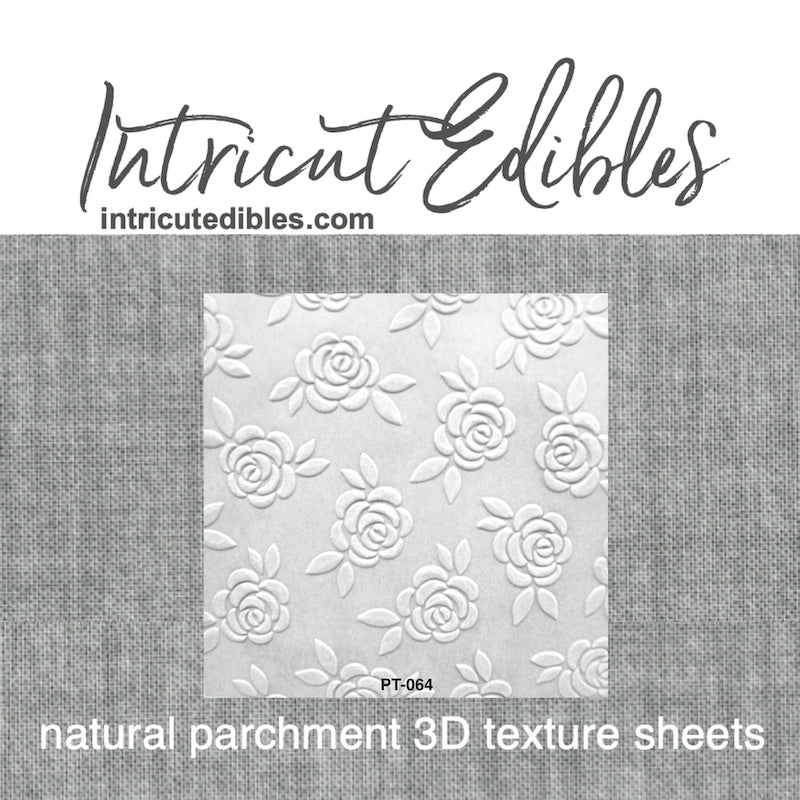 Roses 3D Parchment Texture Sheets by Intricut Edibles