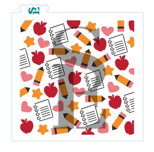 School Tools 4pc SE Stencil