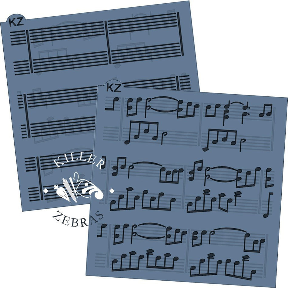 Music Sheet 2pc KZ Stencil Set