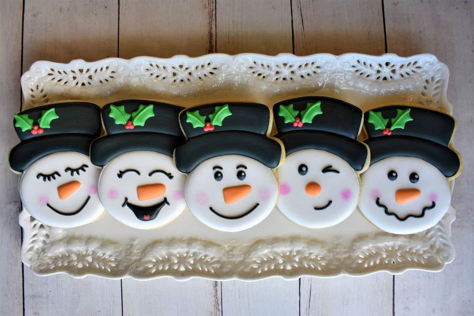 Snowman Face Cookie Cutter by The Flour Box