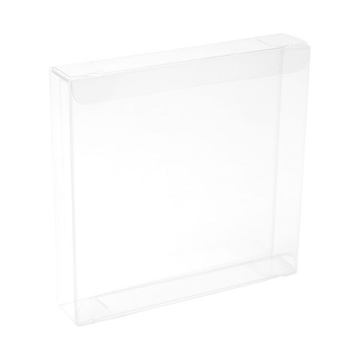 Clear plastic cd case with simple minimalist design for 5 inch square clear cookie box 25 pack