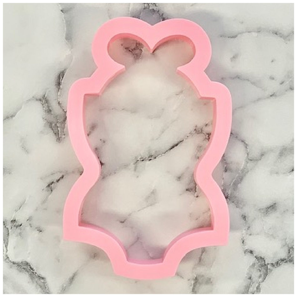 Swimsuit One Piece Halter with Bow Cookie Cutter