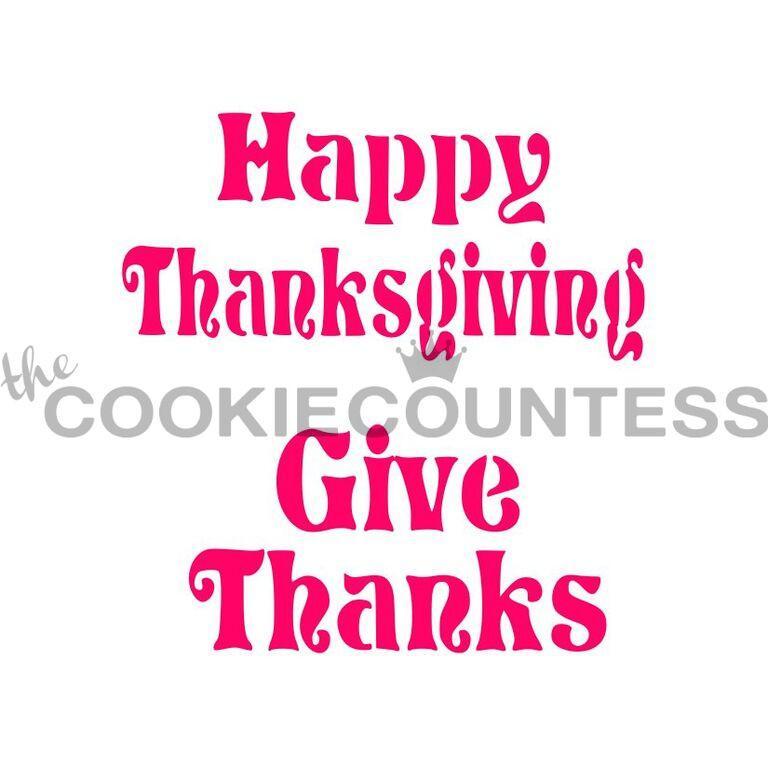 Thanksgiving Phrases Stencil