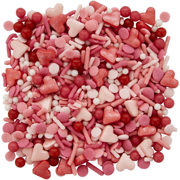 Valentine Pink & Red Heart Sprinkle Mix