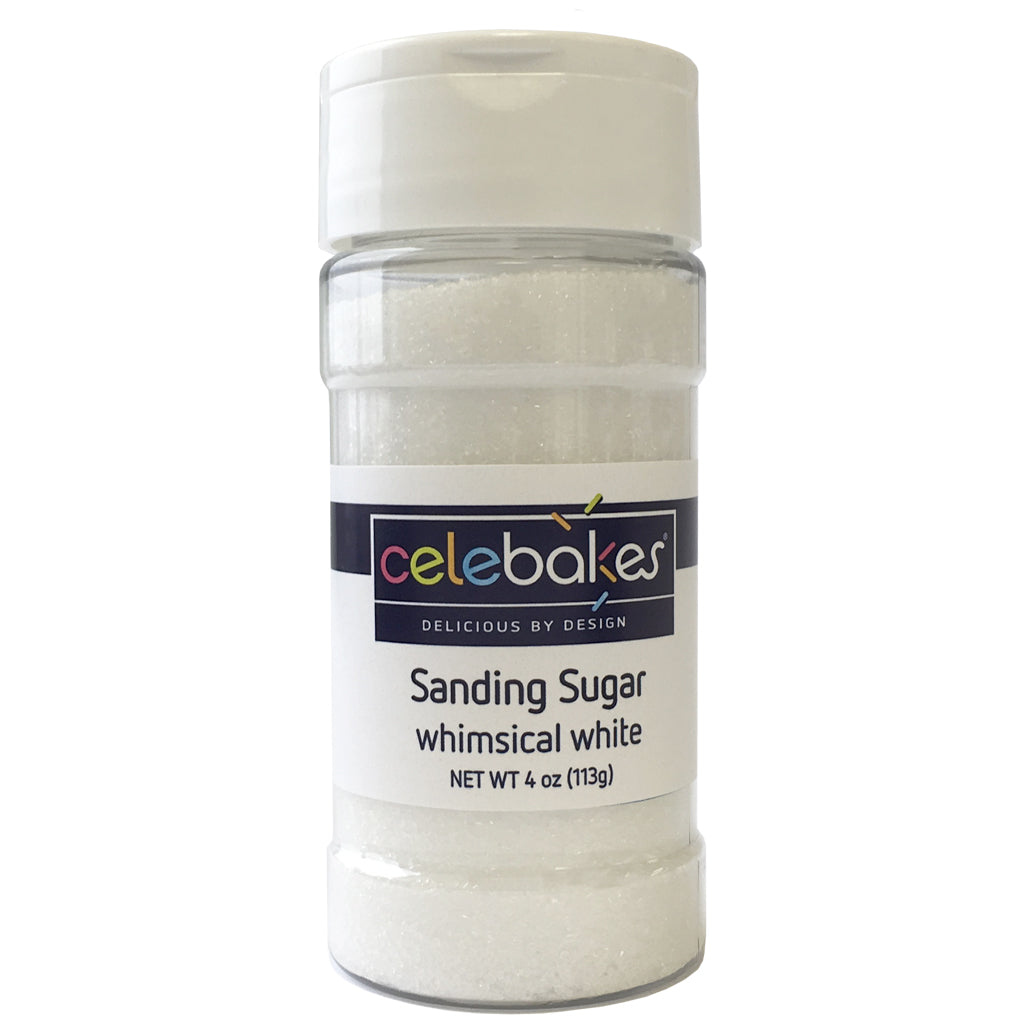Whimsical White Sanding Sugar SMALL Sprinkle Jar