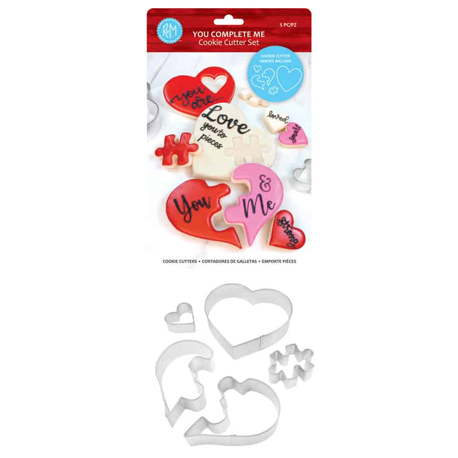 You Complete Me Valentine 5pc Cookie Cutter Set