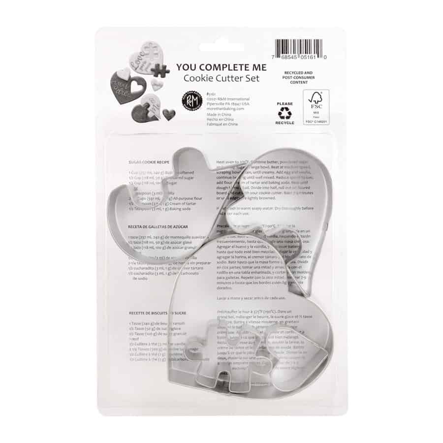 You Complete Me Valentine 5pc Cookie Cutter Set