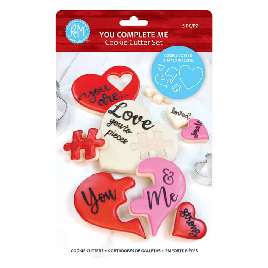 You Complete Me Valentine 5pc Cookie Cutter Set