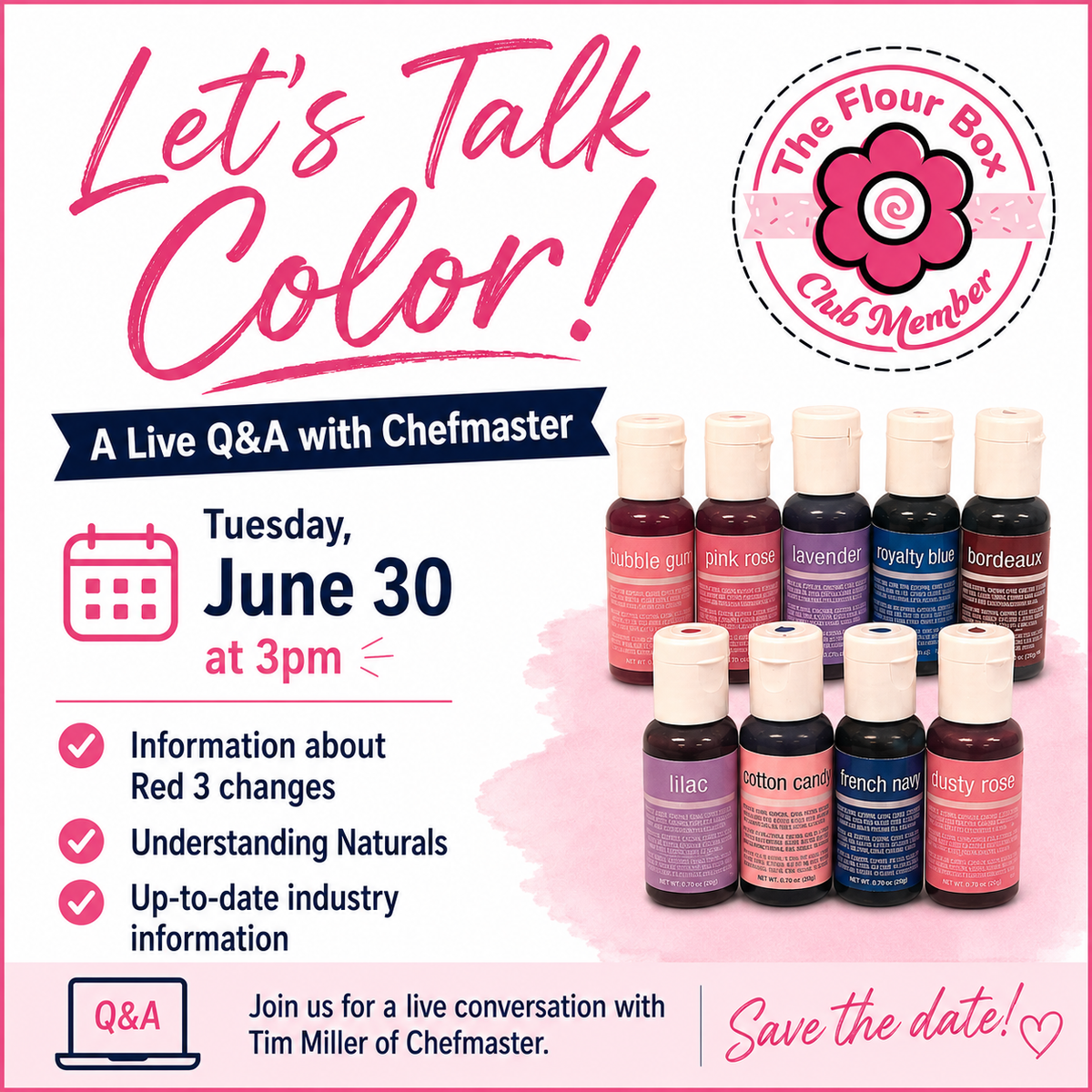 SUMMER 2026: Let's Talk Color Club Event with Chefmaster