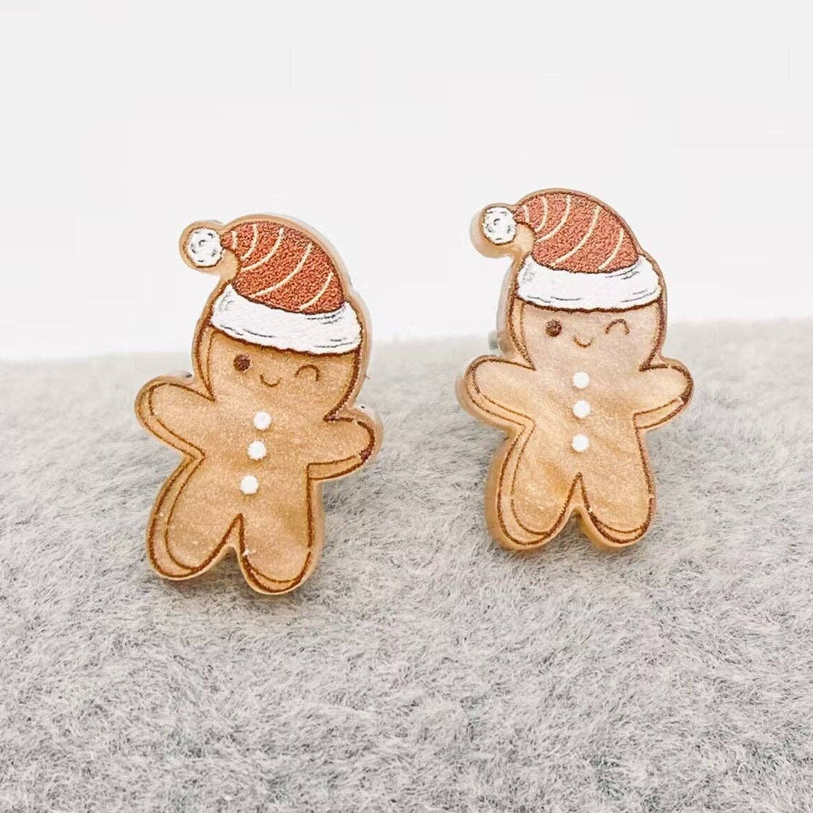 Gingerbread Man Earrings