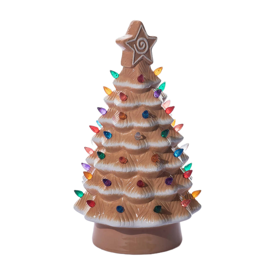 Gingerbread Tree with Lights 13.8