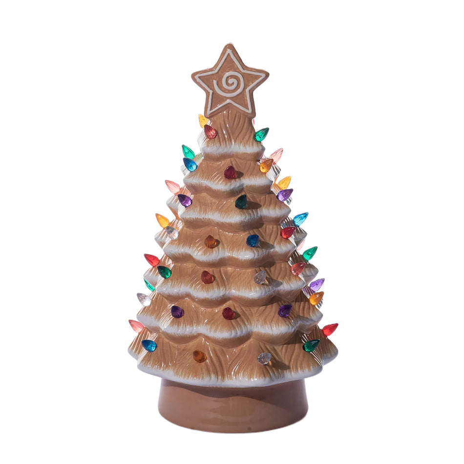 Gingerbread Tree with Lights 13.8