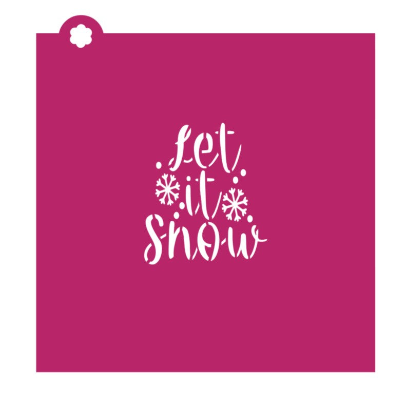 Let it Snow with Snowflakes Flour Box Stencil - Image 1 of 1