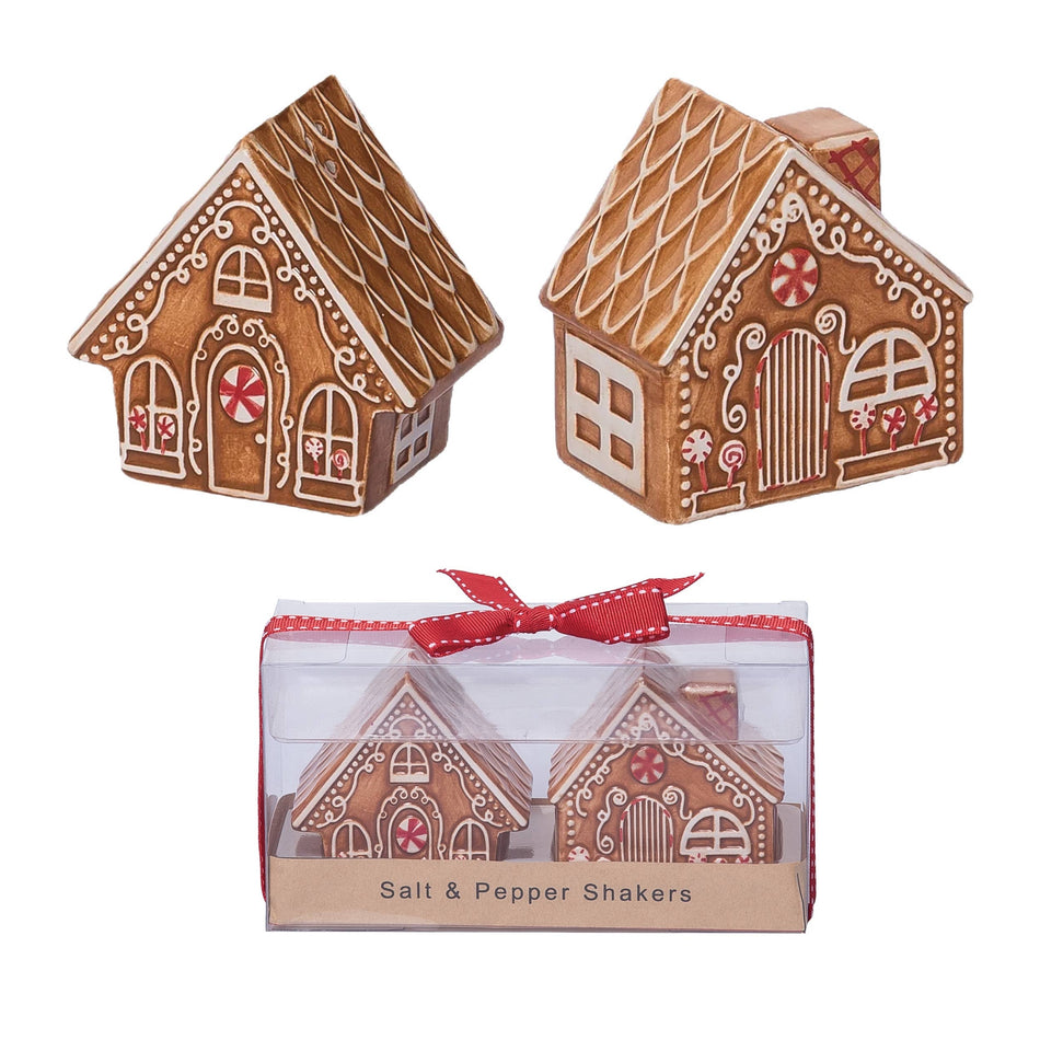 Gingerbread House Salt and Pepper Shaker Set of 2