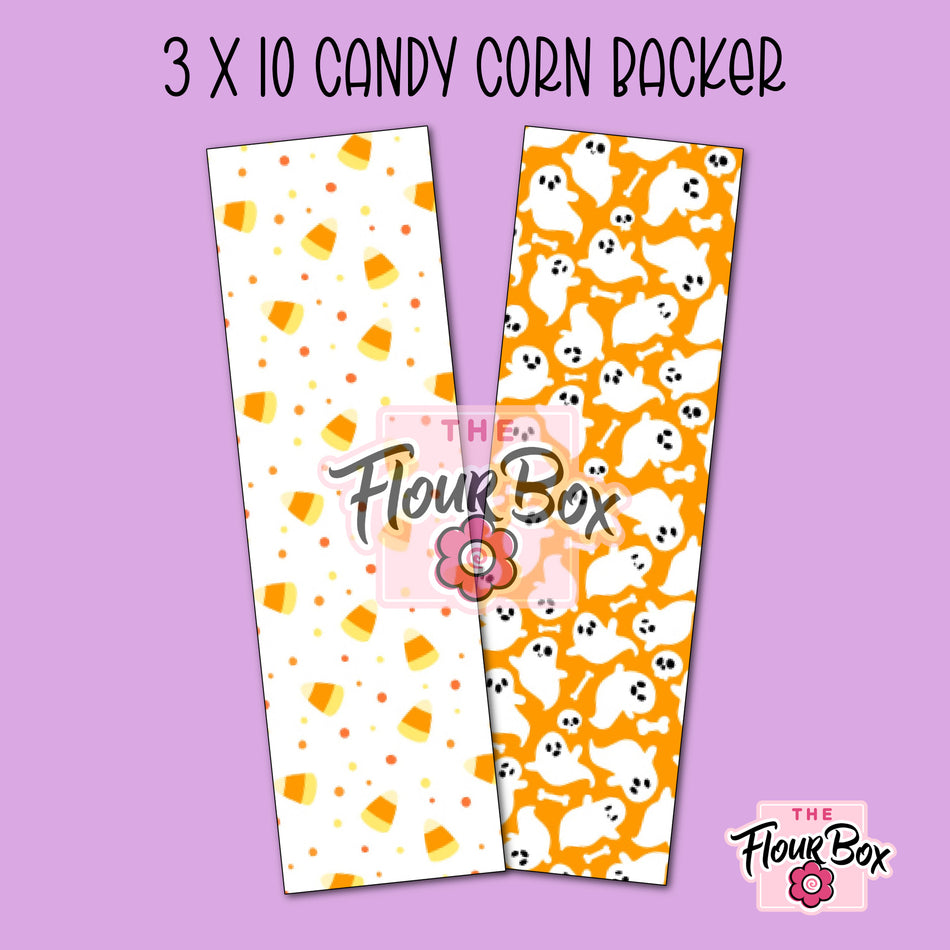 Candy Corn and Ghosts Cookie BOX Backer - 3